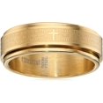 thumbnail image 1 of Collection Steeltime Bague pour Homme Plaquée Or 18k Our Father Prayer Spinner Band, 1 of 2