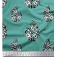 thumbnail image 1 of Soimoi Poly Georgette Fabric Leaves & Floral Block Decor Fabric Printed Yard 52 Inch Wide, 1 of 3