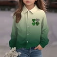 thumbnail image 4 of RXMEKW Chemise à Manches Longues Imprimée de la Saint-Patrick pour Garçons avec Col Rabattu, 95 % Coton 5 % Élasthanne, Vert, 4 of 7