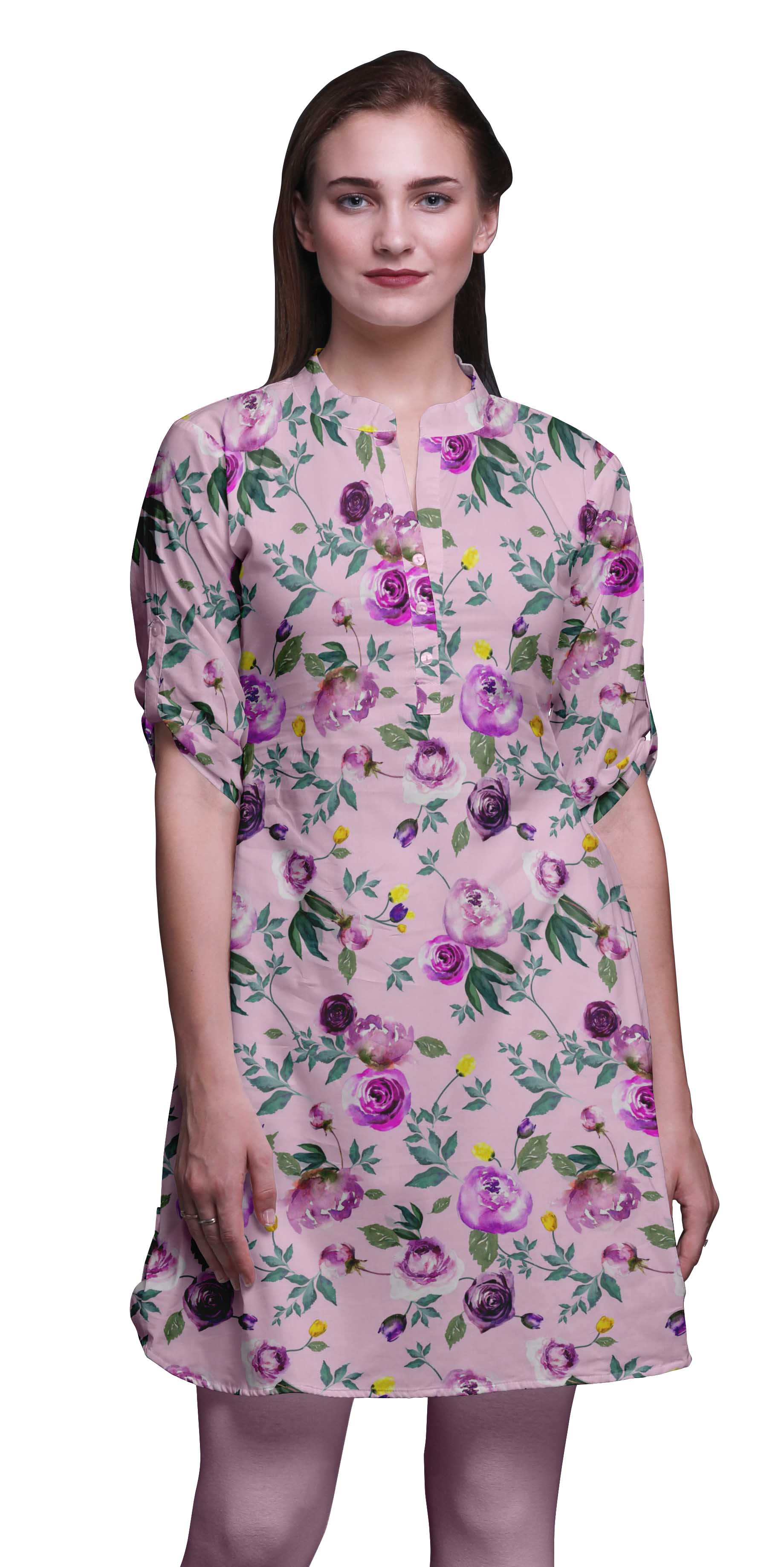 Bimba Printed Kurtis For Women Short Kurti For Girls Straight Tunic Tops