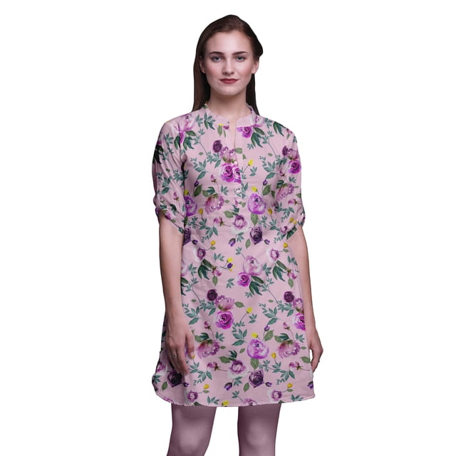 Bimba Printed Kurtis For Women Short Kurti For Girls Straight Tunic Tops