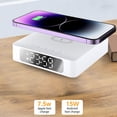 thumbnail image 3 of Alarm Clock with Wireless Charging, Multi Functional 15W Wireless Fast Charger for IOS and Android, Magnetic Positioning, ABS, 12x12x3.3cm Fast Wireless Charger, 3 of 8