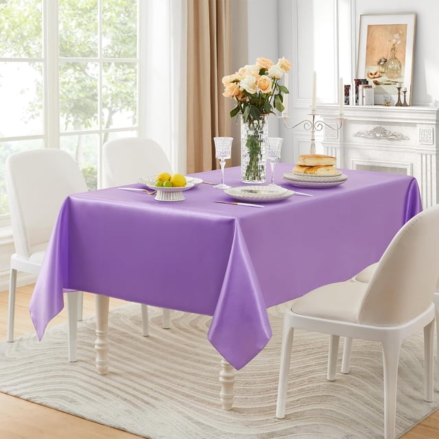 Seamless Satin Tablecloth Rectangular Silkys Soft Tablecloth Smooths Fabric Table Decoration Suitable For Restaurant Wedding Banquet Party Event Decoration