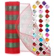 thumbnail image 1 of Mesh Ribbon for Wreaths 10 Inch x 30 Foot Wreath Mesh Rolls with Shiny Metallic Foil for Easter Christmas Party Wedding Home Decor DIY Craft Projects and Gift Wrapping, 1 of 7