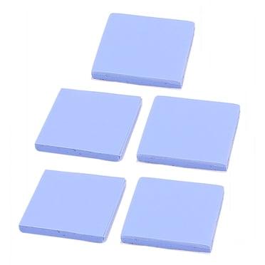 Unique Bargains 5Pcs Blue Thermal Pad GPU CPU Heatsink Cooling Conductive Silicone 30mmx30mmx2mm