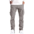thumbnail image 1 of Birdeem Pantalon Cargo Homme Patchwork Solide Décontracté Multiples Poches Extérieur Type Droit Entraînement Physique, 1 of 6