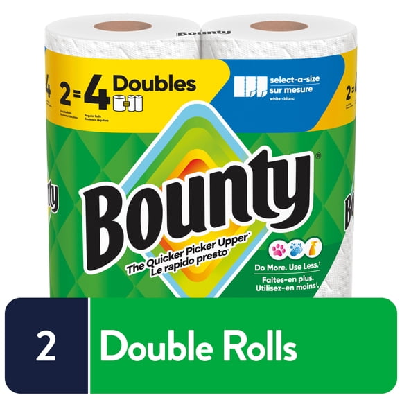 Bounty Paper Towel, 2 Rolls (4 Regular Rolls Equivalent)