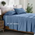 thumbnail image 1 of Bare Home 22" Extra Deep Pocket Sheet Set - Premium 1800 Collection - Ultra-Soft - Queen, Coronet Blue, 1 of 8