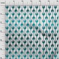 thumbnail image 2 of oneOone Tissu Popeline de Coton Sergé Bleu Sarcelle Motif Floral Tissu Imprimé au Mètre 56 Pouces de Large, 2 of 4