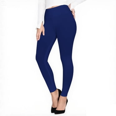 Hitime Legging Taille Haute pour Femmes Grande Taille, Super Doux, Extensible, Pleine Longueur, Pantalon de Yoga et d'Entraînement, Bleu Royal 2TG-3TG