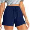 thumbnail image 1 of Plebaso Womens Summer Casual Shorts Plus Size Drawstring Shorts Elastic Waist Lightweight Shorts for Women, 1 of 7