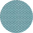 thumbnail image 1 of Ahgly Company Tapis d'Intérieur Ronds Lavables à la Machine, Style Transitionnel, Bleu Geai Bleu, Tapis de Zone, 4 Pieds Rond, 1 of 7