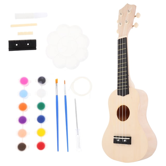 SHISUYAN 21 Inch Ukulele DIY Kit Fun And Simple Hawaii Guitar Handmade Kit