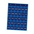 thumbnail image 4 of Classroom Pocket Chart Numbered Hanging Organizer for Home Cabinet Dormitory Blue 30 Pockets, 4 of 9