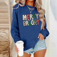 thumbnail image 2 of Pisexur Sweat-Shirt de Noël Décontracté à Manches Longues Col Rond pour Femmes, Chandail Ample et Confortable, Imprimé Mode Festival Automne, 2 of 4