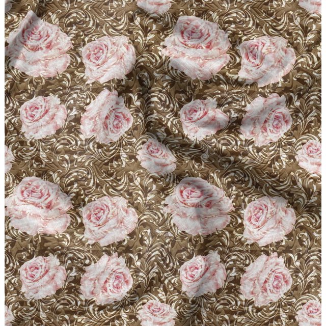 Soimoi Rayon Fabric Peony Floral Print Sewing Fabric Yard 56 Inch Wide