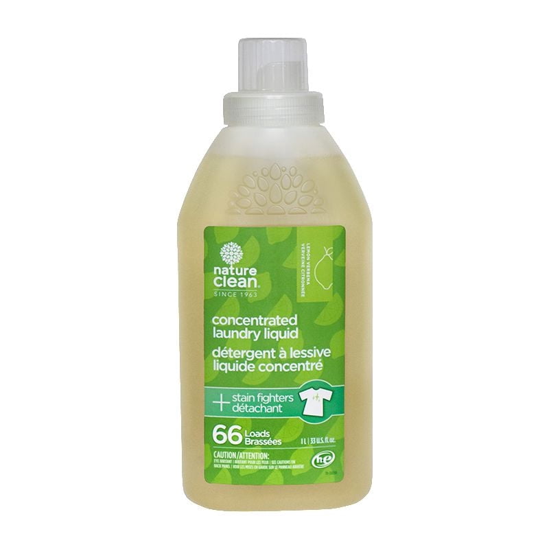 Nature Clean 99% Natural Concentrated Laundry Liquid Lemon Verbena 1L 66 Loads