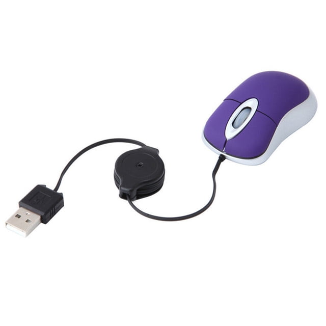 Lovely Mini Wired Mouse Retractable USB Cable Ergonomic optical mouse; office Office Computer PC Laptop Gaming Mice