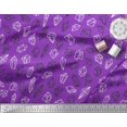 thumbnail image 3 of Soimoi Purple Velvet Fabric Crystal Stone Geometric Decor Fabric Printed Yard 58 Inch Wide, 3 of 3