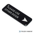 thumbnail image 3 of Unique Bargains Please Use Other Door Right Arrow Sign 6'x2' Self Adhesive Sticker Wall Plates Black, 3 of 6