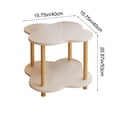 thumbnail image 3 of White Wooden Side Table 53X40X40Cm Small End Table With Storage Shelf Living Room Coffee Table Nightstand For Bedroom Sofa Balcony Compact Furniture With Open Shelf Design Modern Home Deco, 3 of 6
