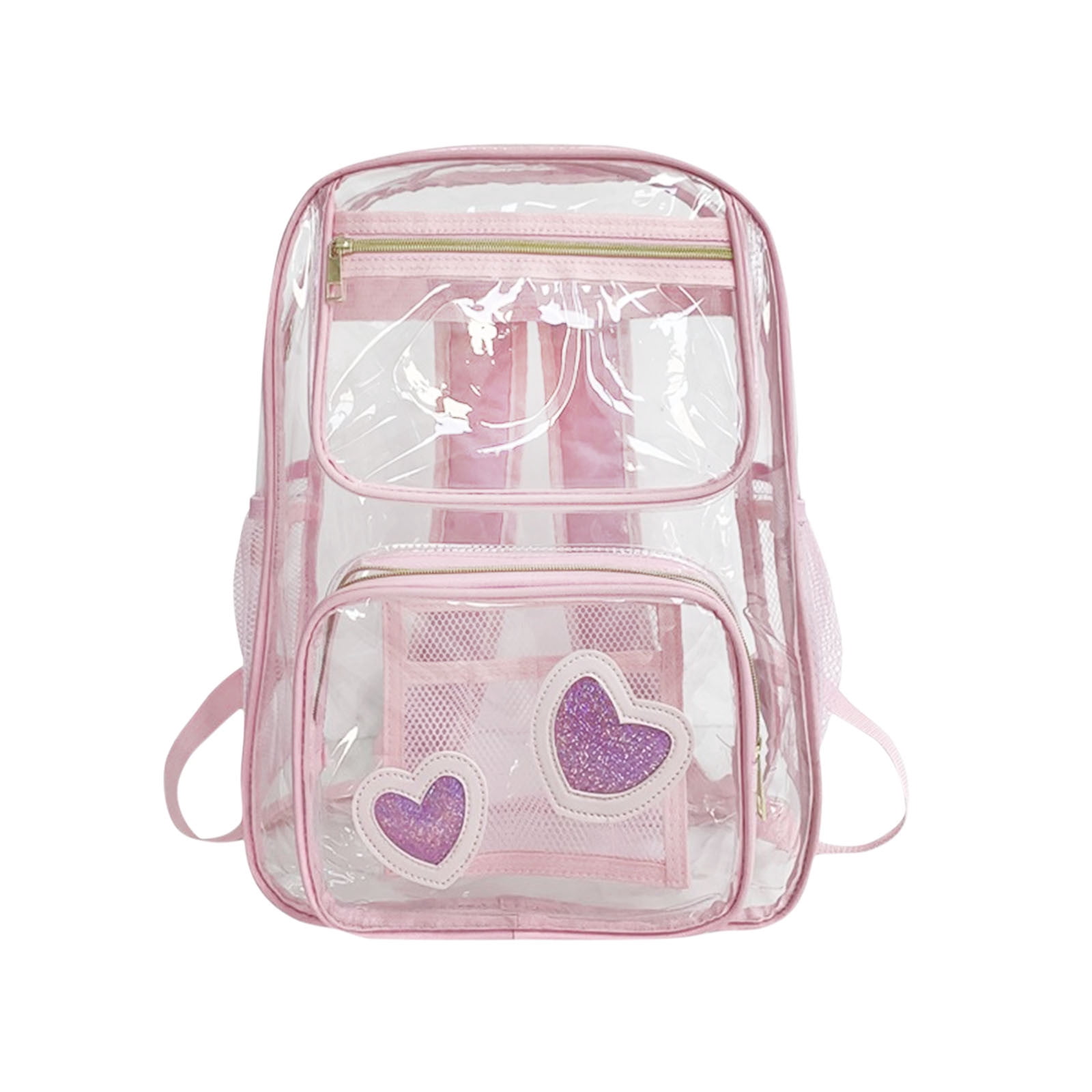 Canada Day Kcavykas Back to School Season,PVC Transparent Student Bag Large Capacity Backpack Leisure Travel Transparent Backpack PVC Large School Bag
