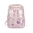 thumbnail image 1 of IFNWSV PVC Transparent Student Bag Large Capacity Backpack Travel Transparent Backpack PVC Large School Bag, 1 of 4