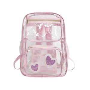 Canada Day Kcavykas Retour à la saison scolaire,PVC Sac étudiant transparent Sac à dos de grande capacité Voyages de loisirs Sac à dossier transparent PVC Grand sac scolaire