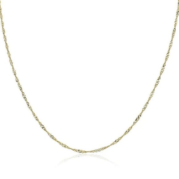 Gold Singapore Chain Necklace