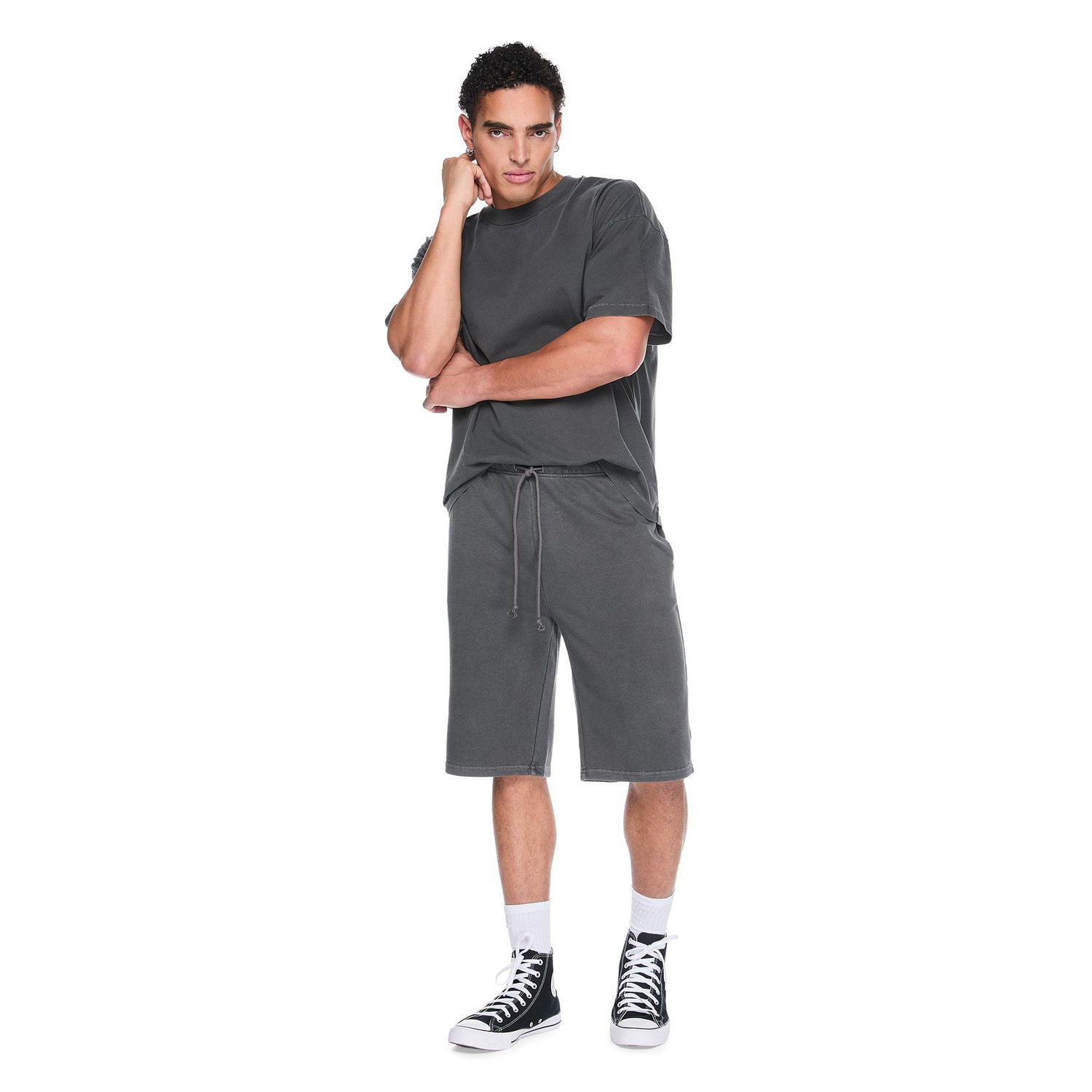 T-shirt surdimensionné à manches courtes No Boundaries pour hommes