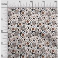 thumbnail image 2 of oneOone Viscose Chiffon Brown Fabric Poker Card Craft Projects Decor Fabric Printed By The Yard 42 Inch Wide, 2 of 4