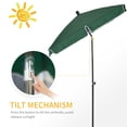 thumbnail image 4 of Outsunny 6.5x4ft Rectangle Patio Umbrella Aluminum Tilt Adjustable, Green, 4 of 10