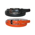 thumbnail image 1 of CTM® Ceinture Mince en Cuir pour Robe, Lot de 2, 3/4 Po, Noir + Couleur (Femmes), 1 of 5