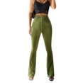 thumbnail image 1 of Wangsaura Women's Bootcut Yoga Pants Tummy Control Bootleg Velvet Sweatpants, 1 of 7