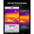 thumbnail image 2 of VEVOR Caméra Thermique, Résolution Infrarouge 384 x 288 pixels, Imageur Thermique Portable avec Vision 5 Mpx, Fréquence de Rafraîchissement 30 Hz, Écran Tactile 8,9 cm, -20 °C à 460 °C, Transfert Wi-Fi, 2 of 9