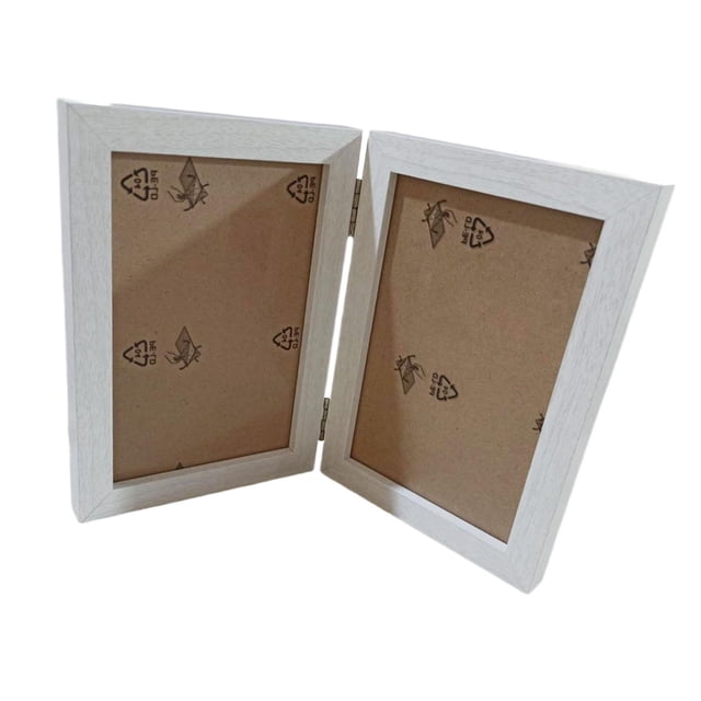 jifeng Cadre Photo Double 4x6 Pliable à Charnières pour Bureau de Table