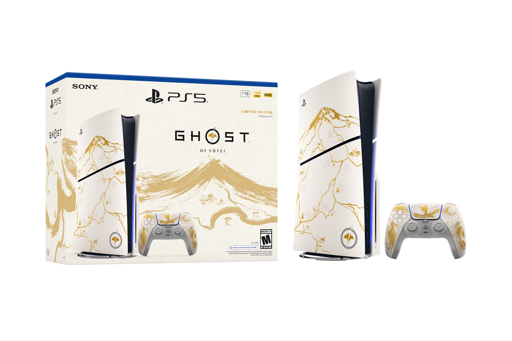 PlayStation 5 Console - Ghost of Yotei Gold Limited Edition Bundle