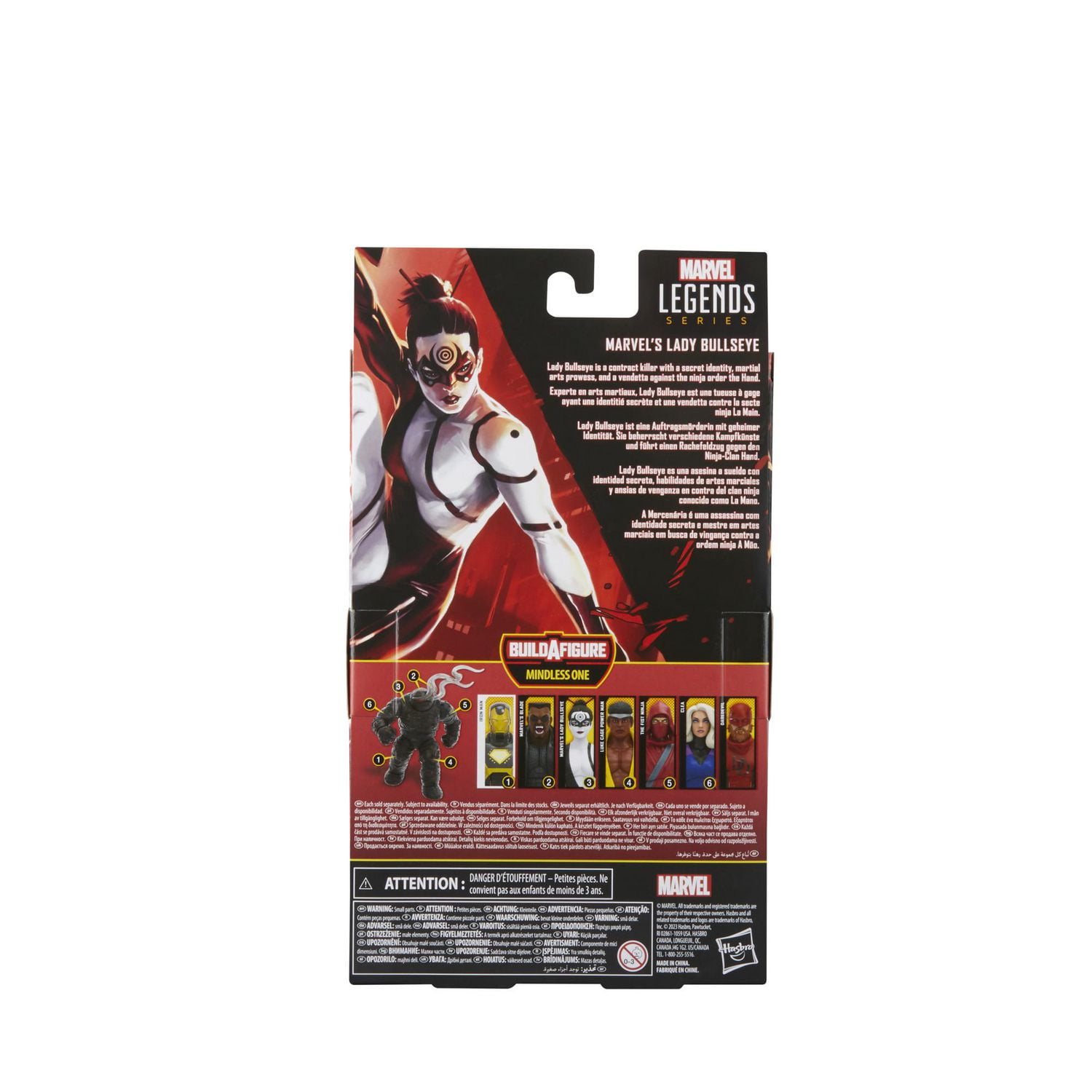 Hasbro Marvel Legends Series Marvel Knights, figurine Marvel's Lady Bullseye de 15 cm, bande dessinée à collectionner