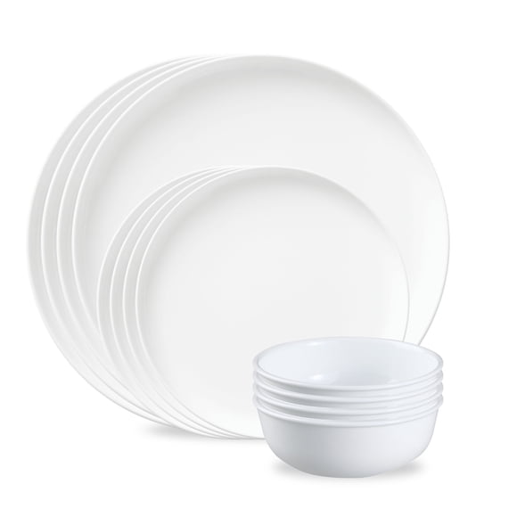 Corelle White Modern Round 12pc Set