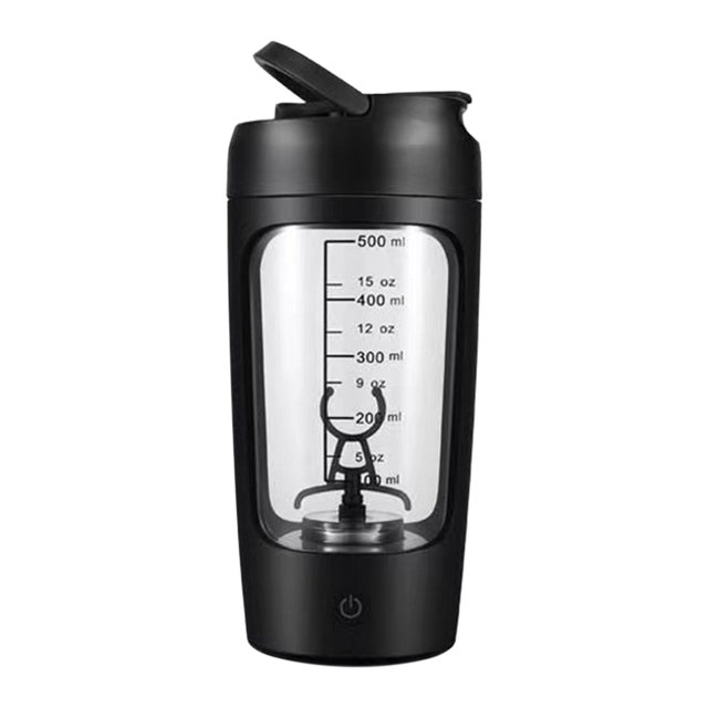 Bouteille Shaker Électrique pour Milkshakes, Lait, Mise en Forme, Noir