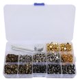 thumbnail image 3 of Brass Rivets,363Pcs Leather Rivets Set Double Cap Rivets Leather Rivets Expertly Crafted, 3 of 8