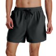 thumbnail image 1 of Men's Outdoor Shorts - Loose Fit Zippered Pockets, Polyester, Spring/Summer Sports, Sizes XS-XL (Waist 68-84cm), 1 of 5
