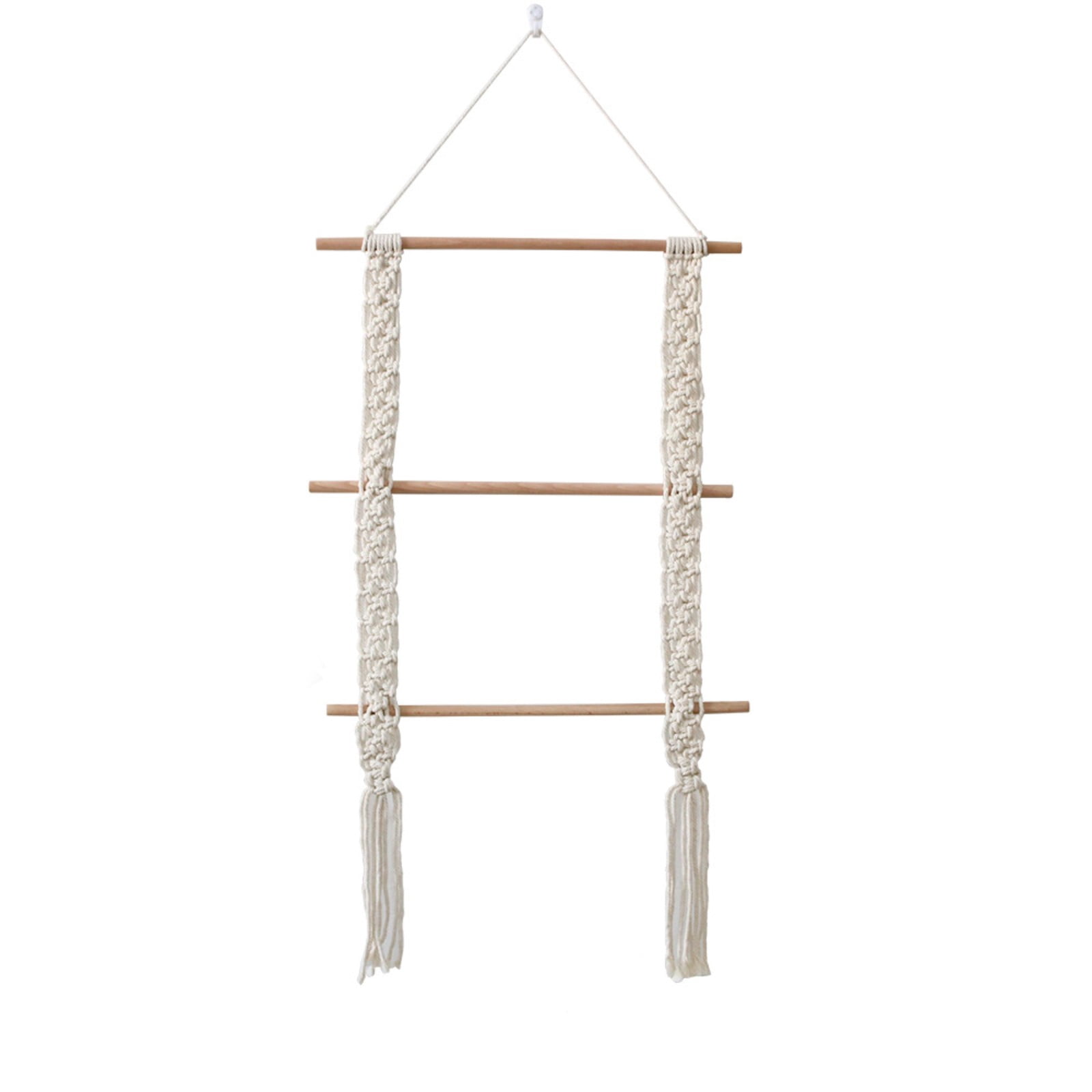 Gkeoshab Hangs Household pendant Ladder Hand Towel Rack For Bathroom Blanket Ladders For The Living Room Hanging Blanket Ladder Rustic Decorative Ladder For Blankets Whitewashed Towel Ladder
