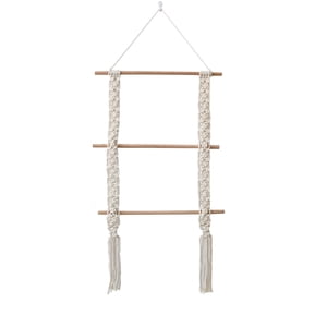 Gkeoshab Hangs Pendentif de ménage Échelle porte-serviettes pour salle de bain Échelles pour le salon Couverture porte-penderie Échette rustique Écheau décoratif pour les couvertures Échaudeuse blanchie