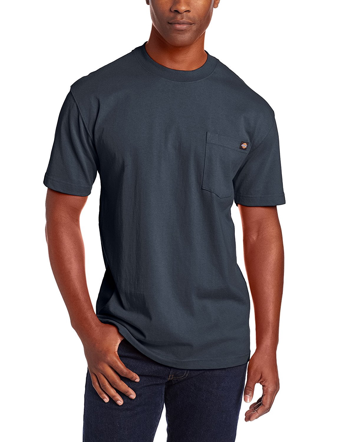 Dickies Mens Short Sleeve Heavyweight Crew Neck, 5X, Dark Navy