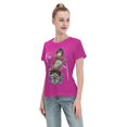 thumbnail image 4 of Women's Basic Short Sleeve T-Shirt Attacking Giant Mikasa Ackerman, 4 of 6