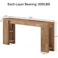thumbnail image 2 of Tribesigns 70.9" Extra Long Console Table, Wood Sofa Table Behind Couch for Living Room, Light Oak, 2 of 5
