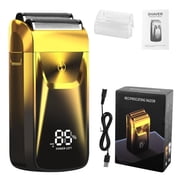 Rbaofujie Home Appliances Electric Shaver for Men Bald Shavers for Men 2 In 1 Double Shaver for Men Barber Shaver with 3-Speed Shaver with Led Digital Display Kitchen Items