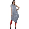 thumbnail image 3 of Moomaya Robe Kurti Sans Manches à une Épaule Imprimée pour Femmes, Vêtement de Créateur Boho pour Fête, 3 of 7