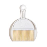 XIPYYKM Small Dust Pan and Brush Set, Mini Broom and Dustpan Set Small Hand Broom and Brush Combo Dust Pan with Teeth for Home Cleaning Drawers Desktop Sofas and Outdoor, White